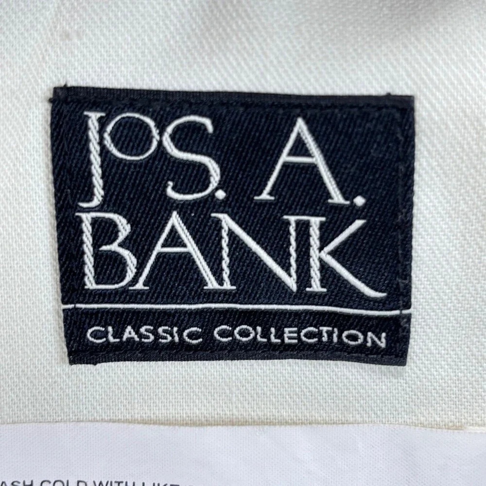 Jos‎ A Bank Pants Mens 40x26 Linen Classic Collection Pleated Cuffed Khaki Tan
